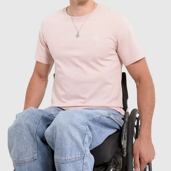 Image of Converse cons go to embriodered t-shirt in pale pink Pale Pink XSml