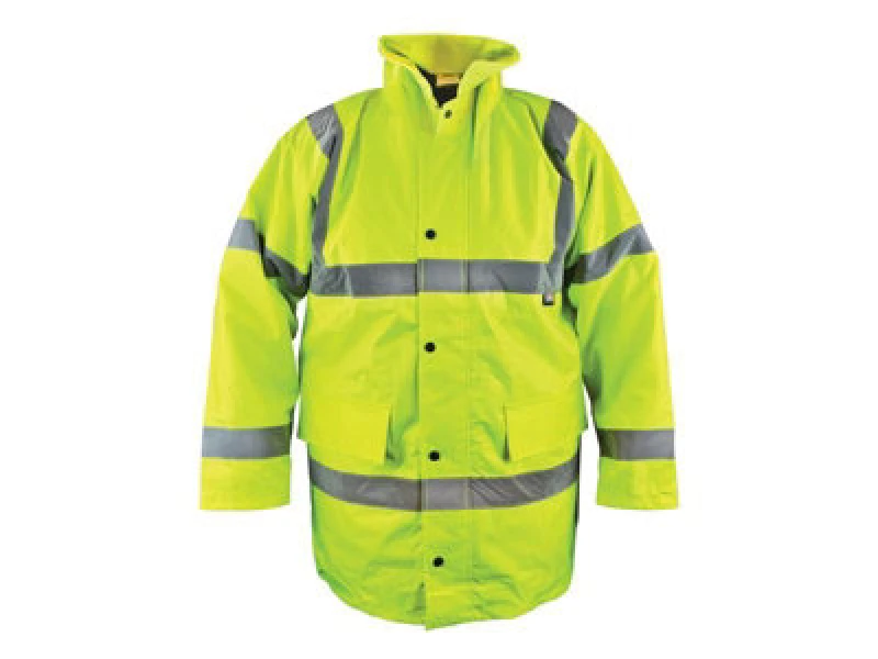 Image of Scan Uc803 Hi-Vis Motorway Jacket Coat Yellow - M (41In) Scahvmjm