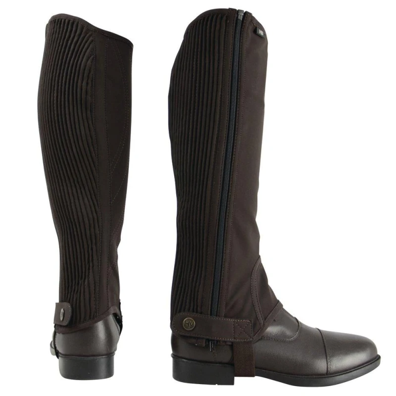 Image of HY Equestrian Synt Nbck Chps 99 - Brown Brown XS