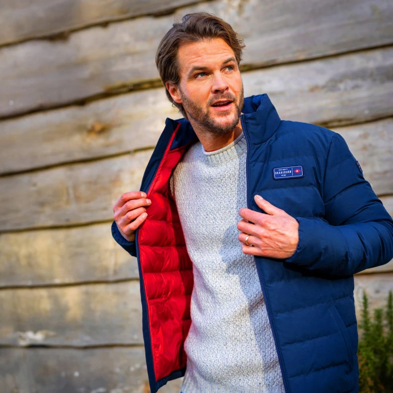 Image of Brakeburn Mens Mainstone Jacket in Navy Size: Large Navy Male L