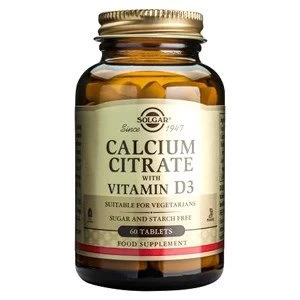 Image of Solgar Calcium Citrate with Vitamin D3 Tablets 60 Tablets