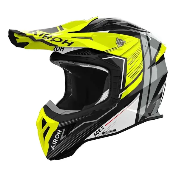 Image of Airoh Aviator Ace 2 Engine Yellow Gloss Offroad Helmet Size M