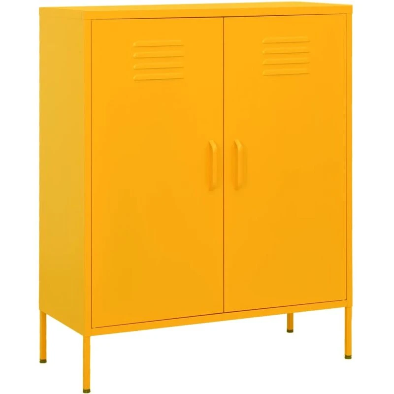 Image of VIDAXL Storage Cabinet Mustard Yellow 80x35x101.5cm Steel Vidaxl 8720286564769
