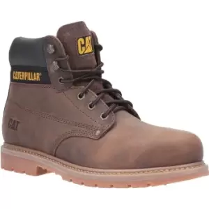 Image of Caterpillar Mens Powerplant GYW Leather Safety Boot (8 UK) (Brown) - Brown