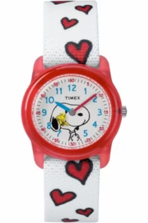 Image of Childrens Timex Kids Analog x Peanuts Snoopy Hearts Watch TW2R41600