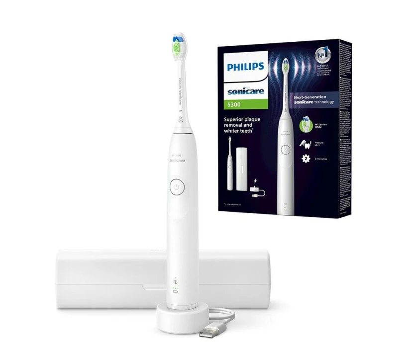 Image of PHILIPS Sonicare Series 5300 HX7108/02 Electric Toothbrush - White 8720689023009