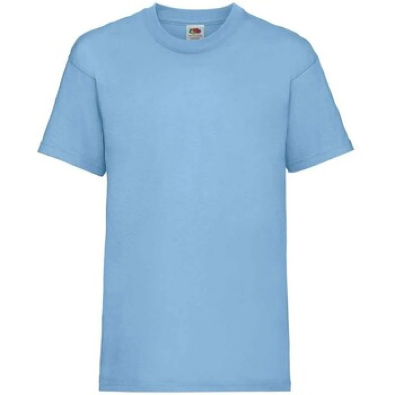 Image of Fruit of the Loom Value T-Shirt in Light Blue Size: 2-3 Years Light Blue Unisex 2-3 Years