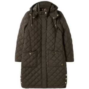 Image of Joules Womens Chatham Longline Quilted Coat Heritage Green 12