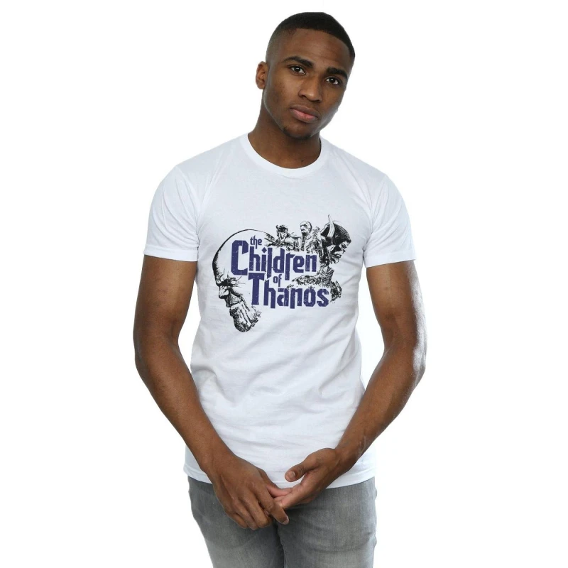 Image of Marvel Marvel Men Avengers Infinity War Children Of Thanos T-Shirt in White Size: Small White S Male 5057736668979