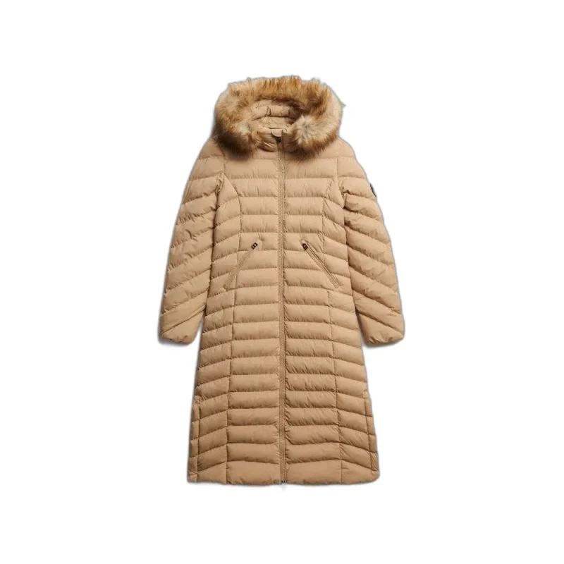Image of Superdry Long jacket woman Superdry Fuji Beige Female S