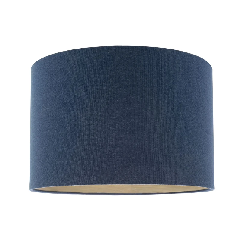 Image of Happy Homewares Textured Linen Fabric Lamp Shade with Quality Brushed Resin Inner in Midnight Size: 12" Midnight Unisex 12"