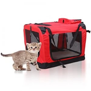 Image of PawHut Pet Travel Carrier Red 420 mm x 600 mm x 420 mm