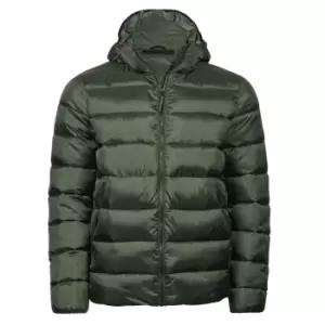 Image of Tee Jays Unisex Adult Lite Hooded Padded Jacket (M) (Deep Green)