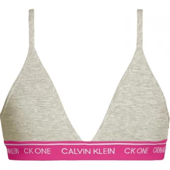 Image of Calvin Klein ONE Cotton Triangle Bra - BUFF HEATHER WB