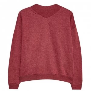 Image of Jack Wills Burnell Rib Neck Sweatshirt - Damson