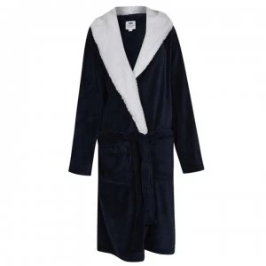 Image of Chelsea Peers Fluffy Robe - Navy