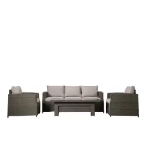 Image of Crossland Grove Louis 3 Seater Sofa Dining Set With Rising Table