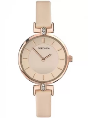 Image of Sekonda Ladies Rose Gold Plated Cubic Zirconia Watch 2627