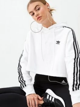Image of Adidas Originals Cropped Hoodie - White