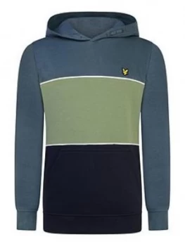Image of Lyle & Scott Boys Multi Stripe Over The Head Hoodie - Blue