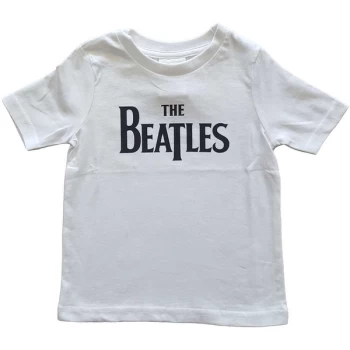 Image of The Beatles - Drop T Logo Kids 0-3 Months T-Shirt - White