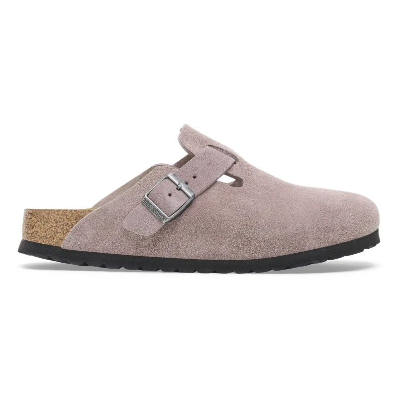 Image of Birkenstock Clogs Birkenstock Boston Suede Leather Violet Unisex 41 Etroit