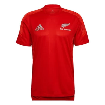 Image of adidas All Blacks Rugby Performance Tee Mens - Active Red