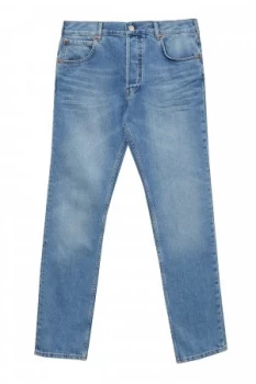 Image of Mens French Connection 72 Denim Stretch Indigo Slim Fit Jeans Bleach