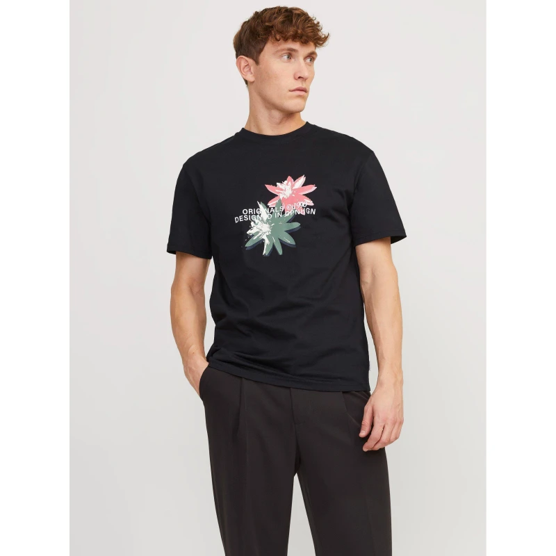 Image of Jack and Jones Printed Graphic T-Shirt Mens - Black XS