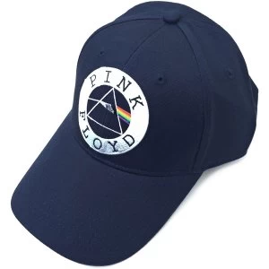 Image of Pink Floyd - Circle Logo Mens Baseball Cap - Navy Blue