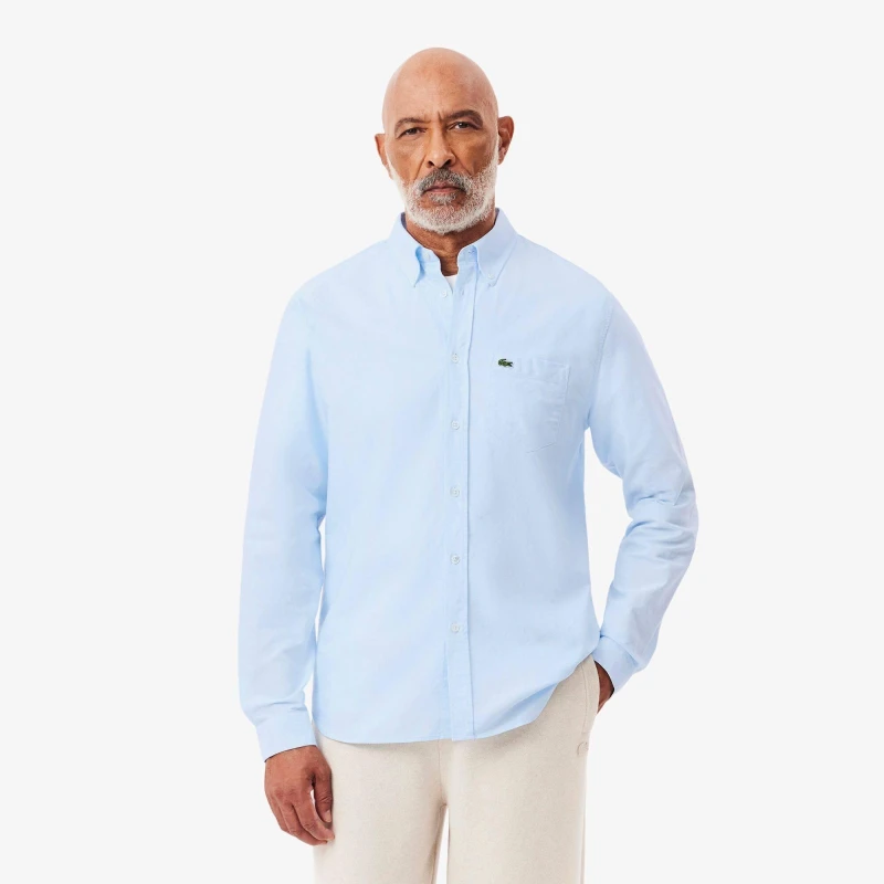 Image of Lacoste CH1911 mens Long sleeved Shirt in Blue