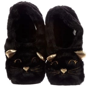 Image of Unisex Feline Fine Cat Toesties Heat Pack Slippers (One Size)