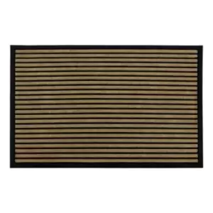 Image of JVL 60x90cm Vienna Rubber Backed Scraper Doormat - Lines