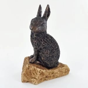 Image of Stoned On Nature Rabbit Cold Cast Bronze Sculpture 15cm