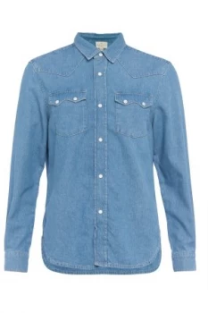 Image of French Connection Avery Denim Western Shirt Black Denim