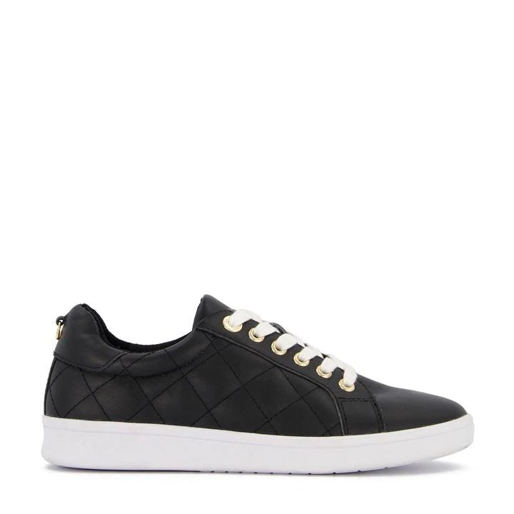 Image of Dune Black Leather 'Excited' Casual Trainers - 3