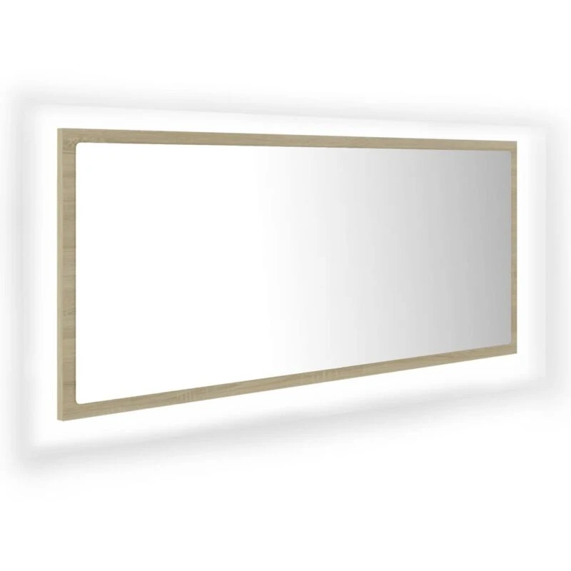 Image of VIDAXL LED Bathroom Mirror Sonoma Oak 100x8.5x37cm Acrylic Vidaxl 8720286221280