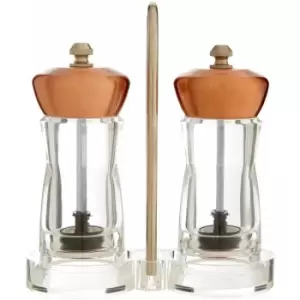Image of Premier Housewares Salt and Pepper Copper Mill Set with Stand