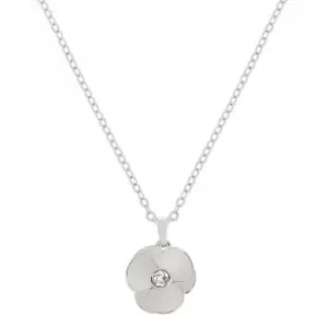 Image of Ted Baker Ladies Silver Plated Primroz Pressed Flower Necklace