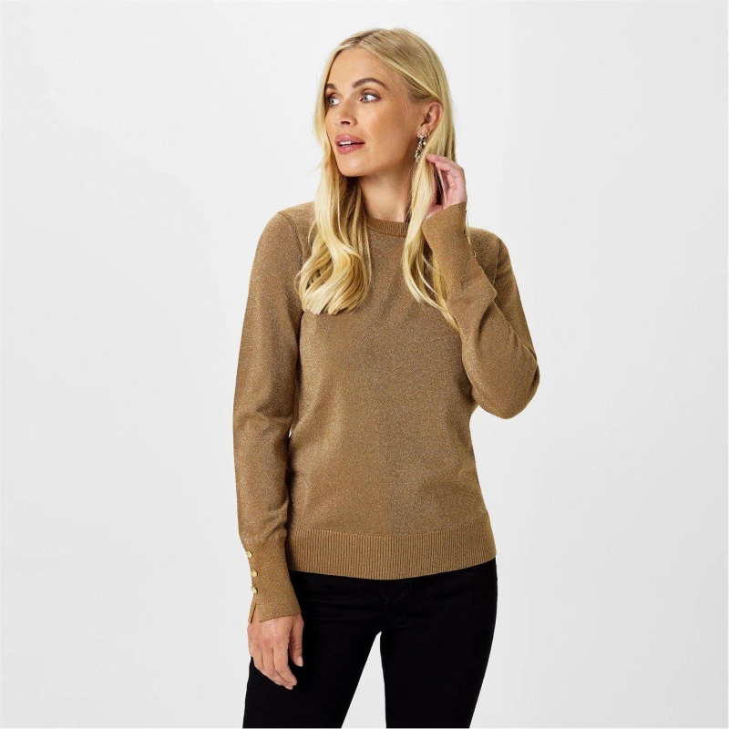 Image of Biba Biba Shimmer Jumper - Yellow Yellow 10