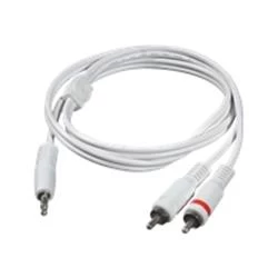 Image of C2G 5m One 3.5mm Male to Two RCA Male Audio Y-Cable - White