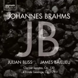 Image of Johannes Brahms Clarinet Sonatas Op 120/4 Ernste Gesange by Johannes Brahms CD Album