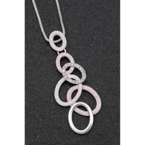 Image of Pastel Tones Blush Hoops Necklace