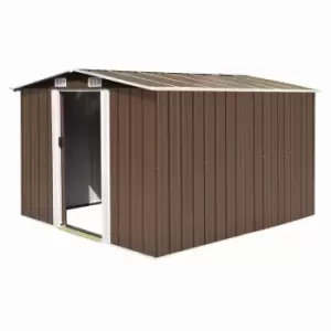 Image of Vidaxl Garden Shed 257X298X178cm - Metal Brown