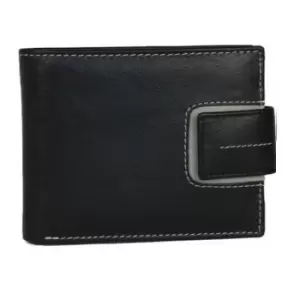 Image of Eastern Counties Leather Andrew Tri-Fold Wallet (One size) (Black/Grey)