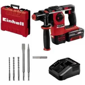 Image of Einhell Power X-Change HEROCCO Kit +5 (1x3,0Ah) SDS-Plus-Cordless hammer drill 18 V 3.0 Ah Li-ion incl. rechargeables, incl. case, incl. accessories