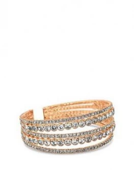 Image of Mood Rose Gold Plated Crystal Cuff Bracelet