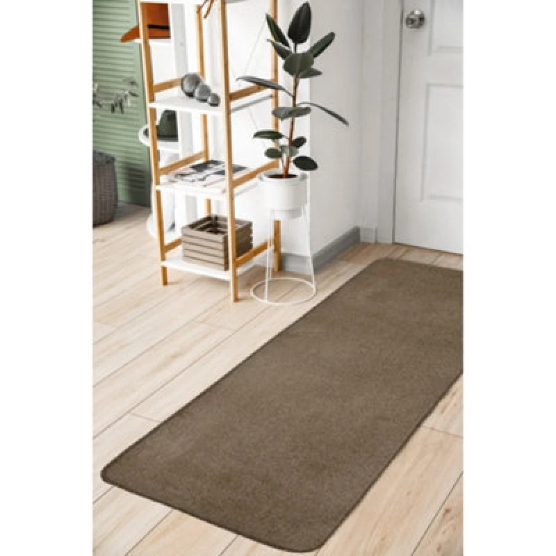 Image of Melrose Relay Classic Mixed Fibres Latte Large Indoor Area Runner Rug 060/250Cm