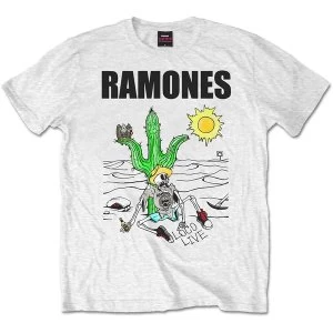 Image of Ramones - Loco Live Unisex Medium T-Shirt - White