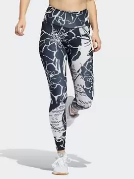 Image of adidas Optime Superher Training 7/8 Tights, Blue Size M Women